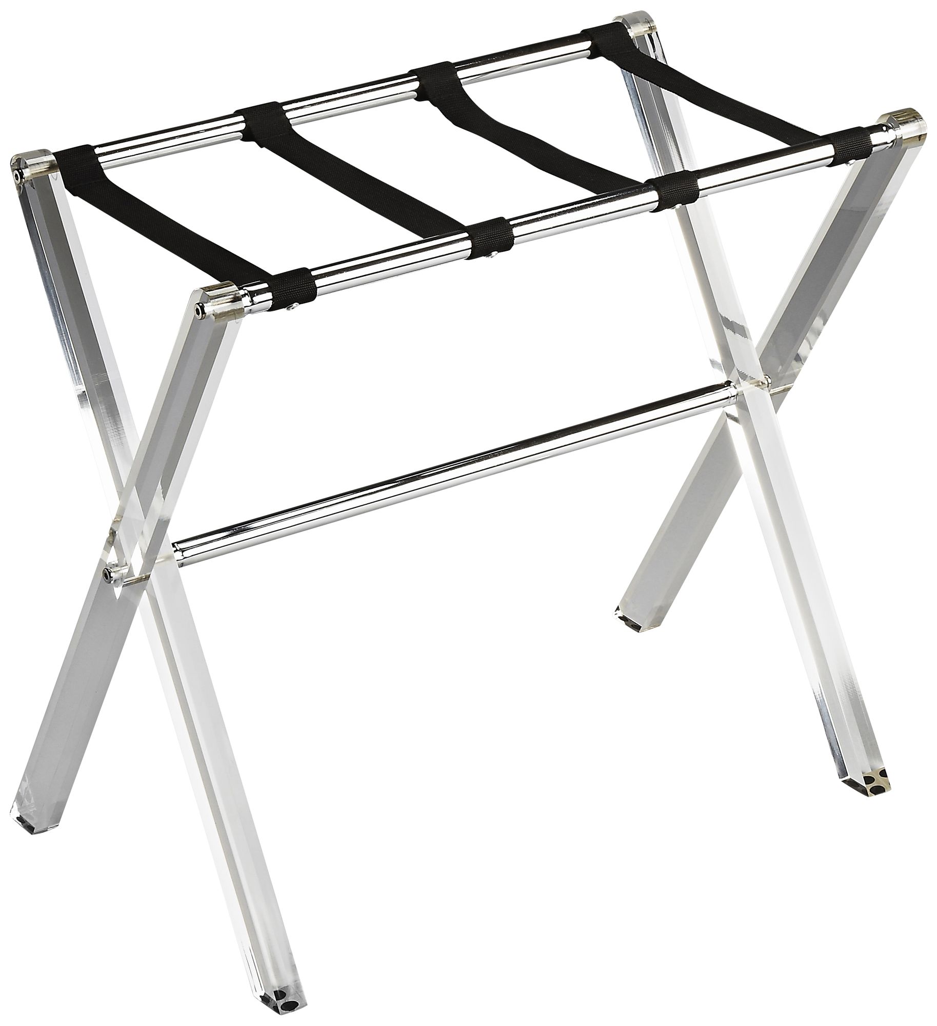 Butler Loft Crystal Clear Acrylic Folding Luggage Rack