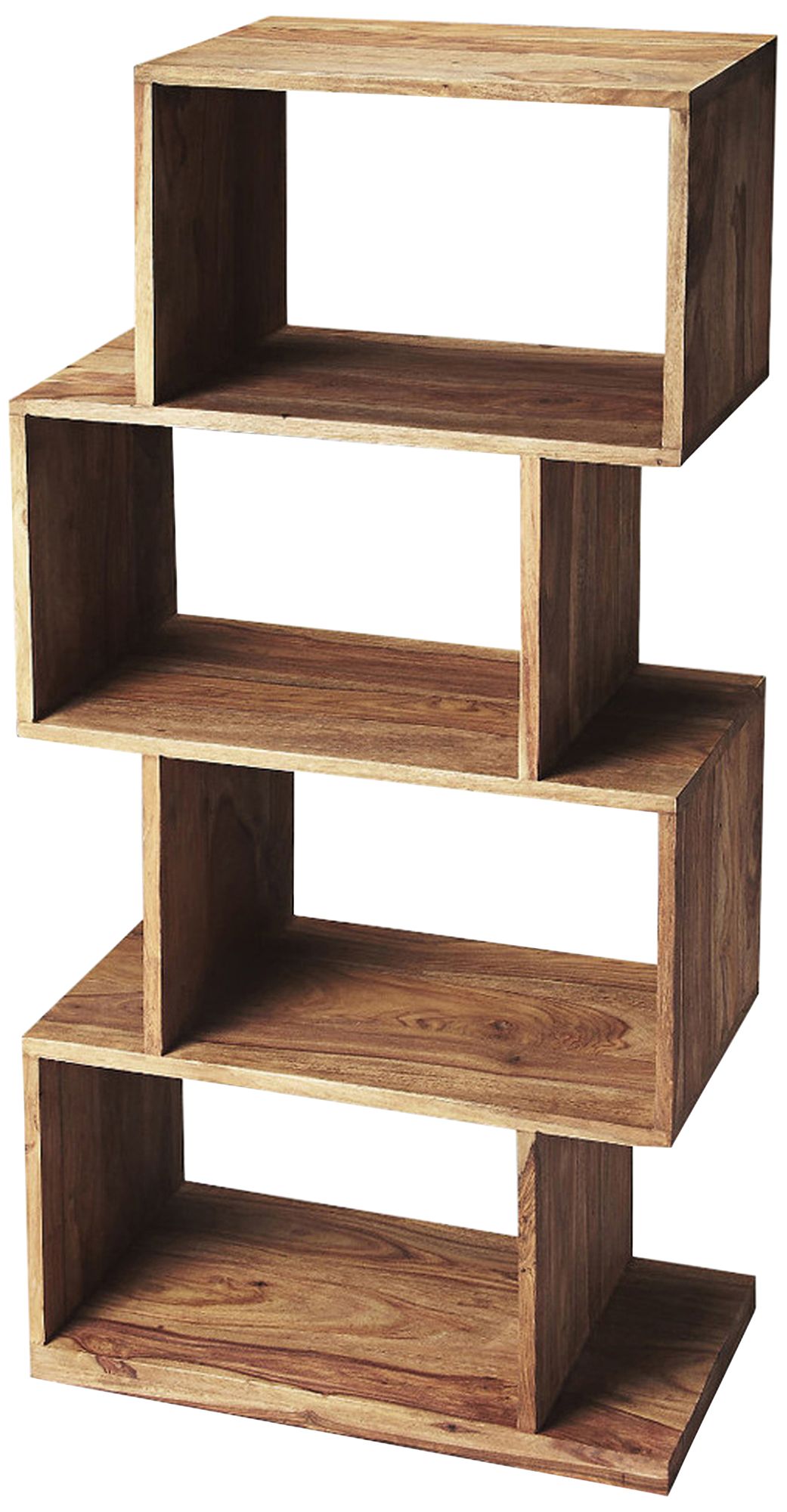 Butler Stockholm Light Brown Wood 4 Shelf Bookcase Etagere