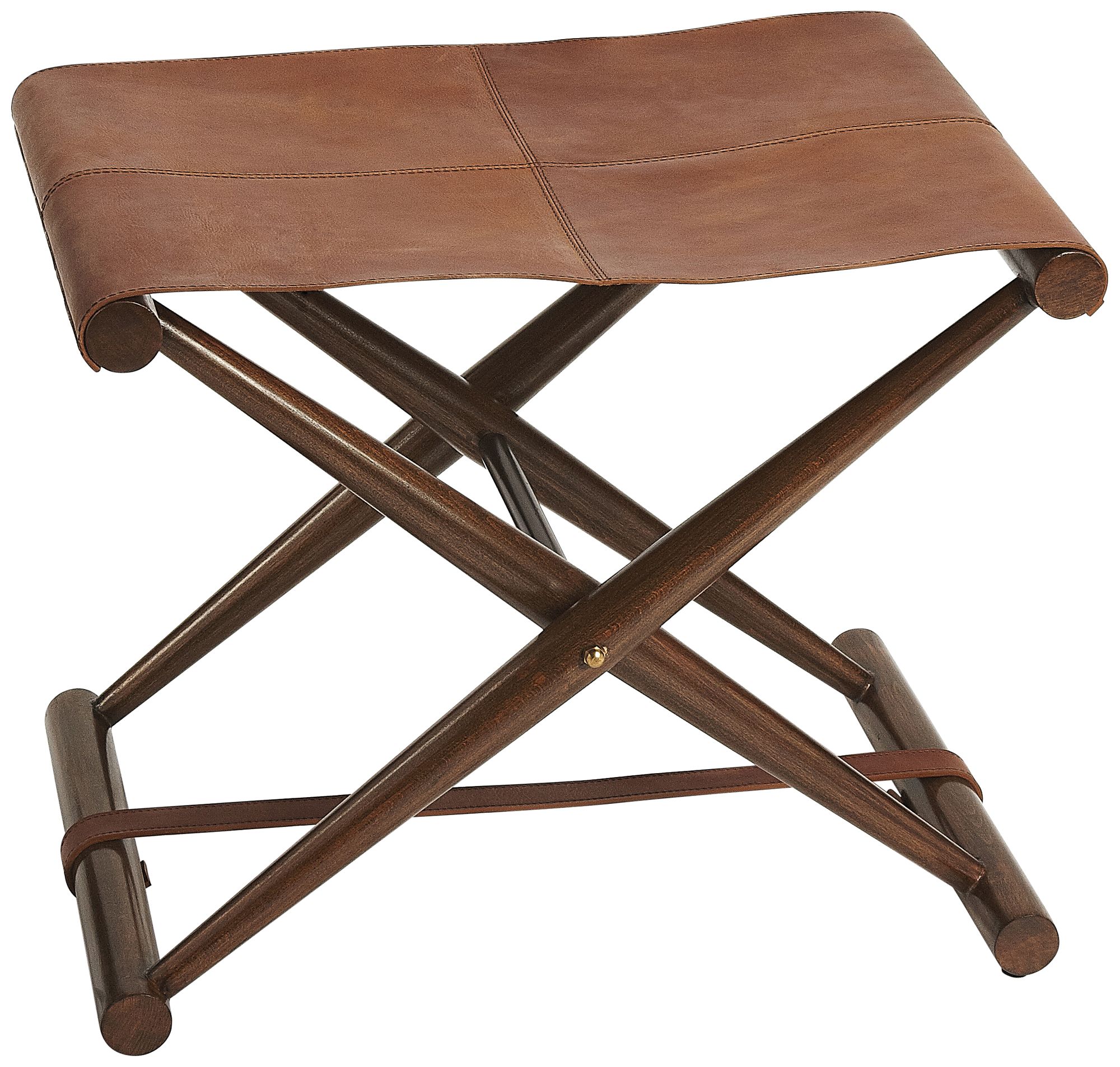 leather folding stool