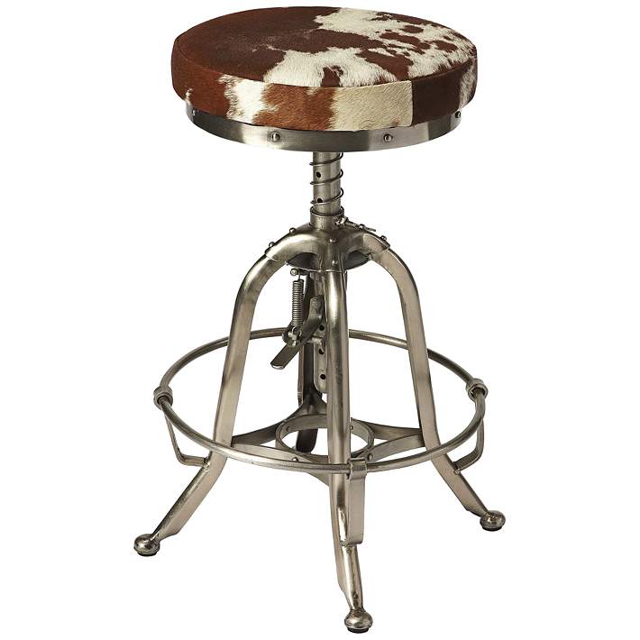 Donovan Hair On Hide Leather Adjustable, How To Cover A Vanity Stool