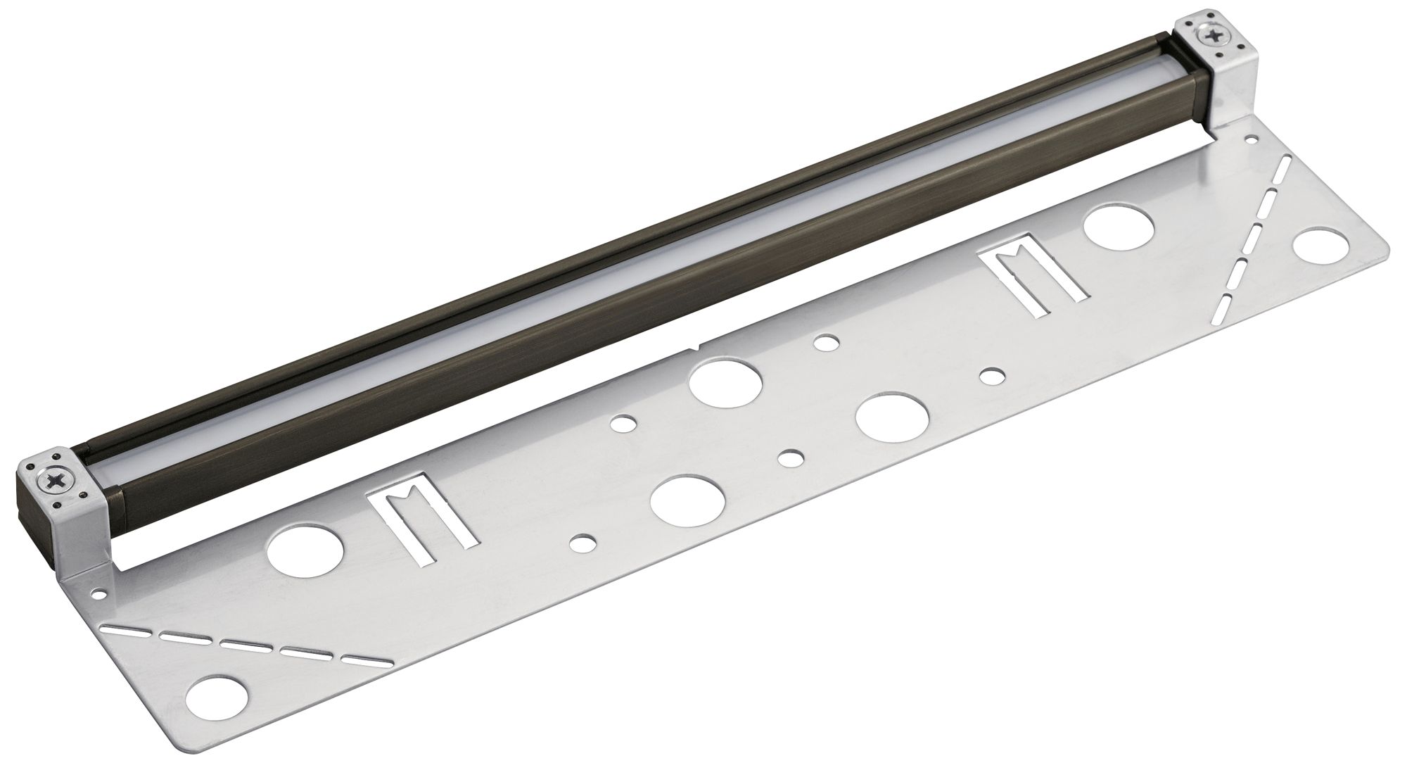 Kichler Landscape LED 12" Wide Brass 2700K Hardscape Light