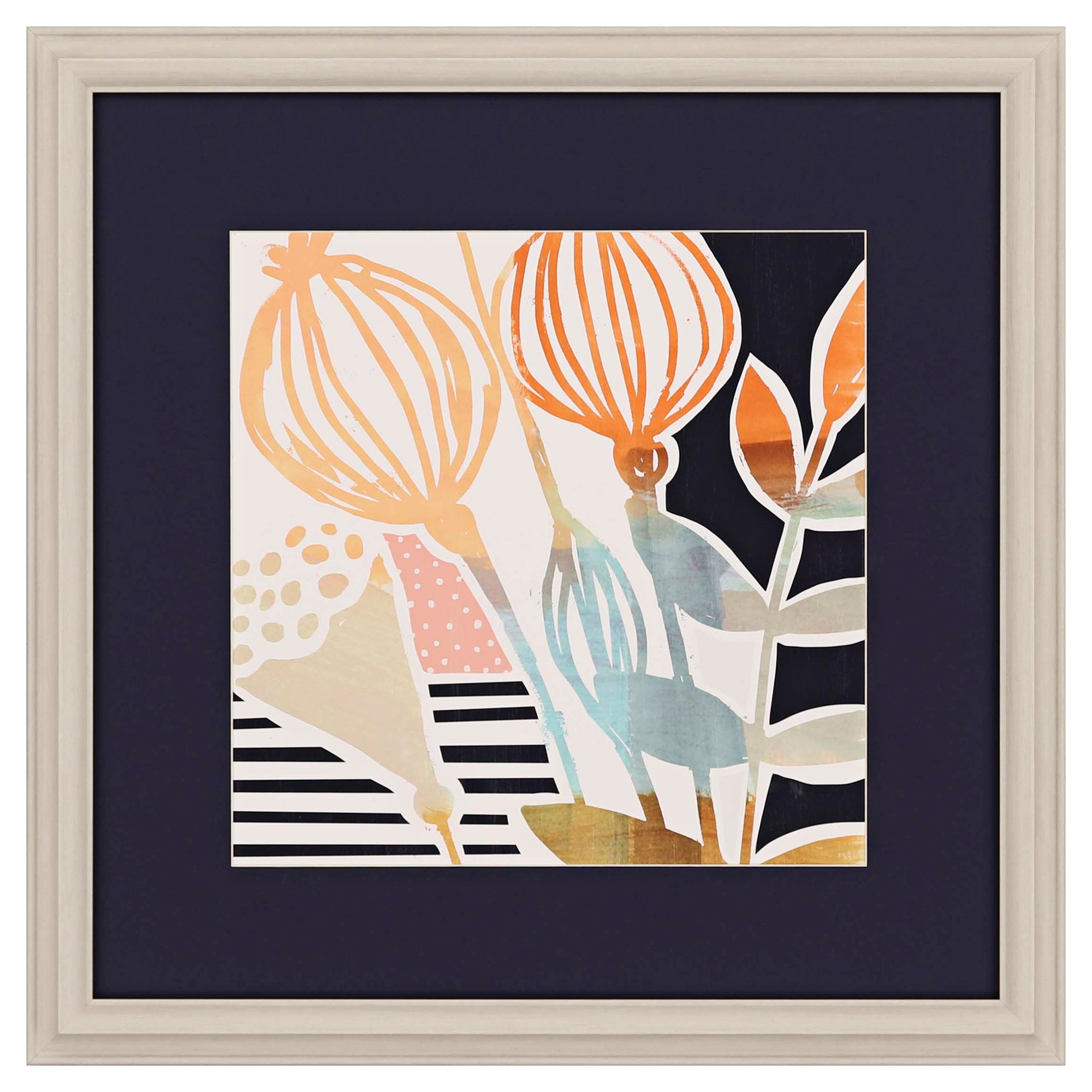 Poppy Pods I 29" Square Framed Giclee Wall Art