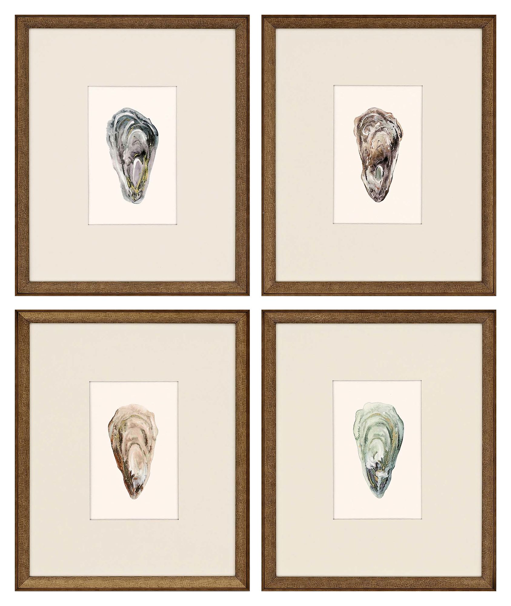 Ocean Blades 16" High 4-Piece Framed Giclee Wall Art Set