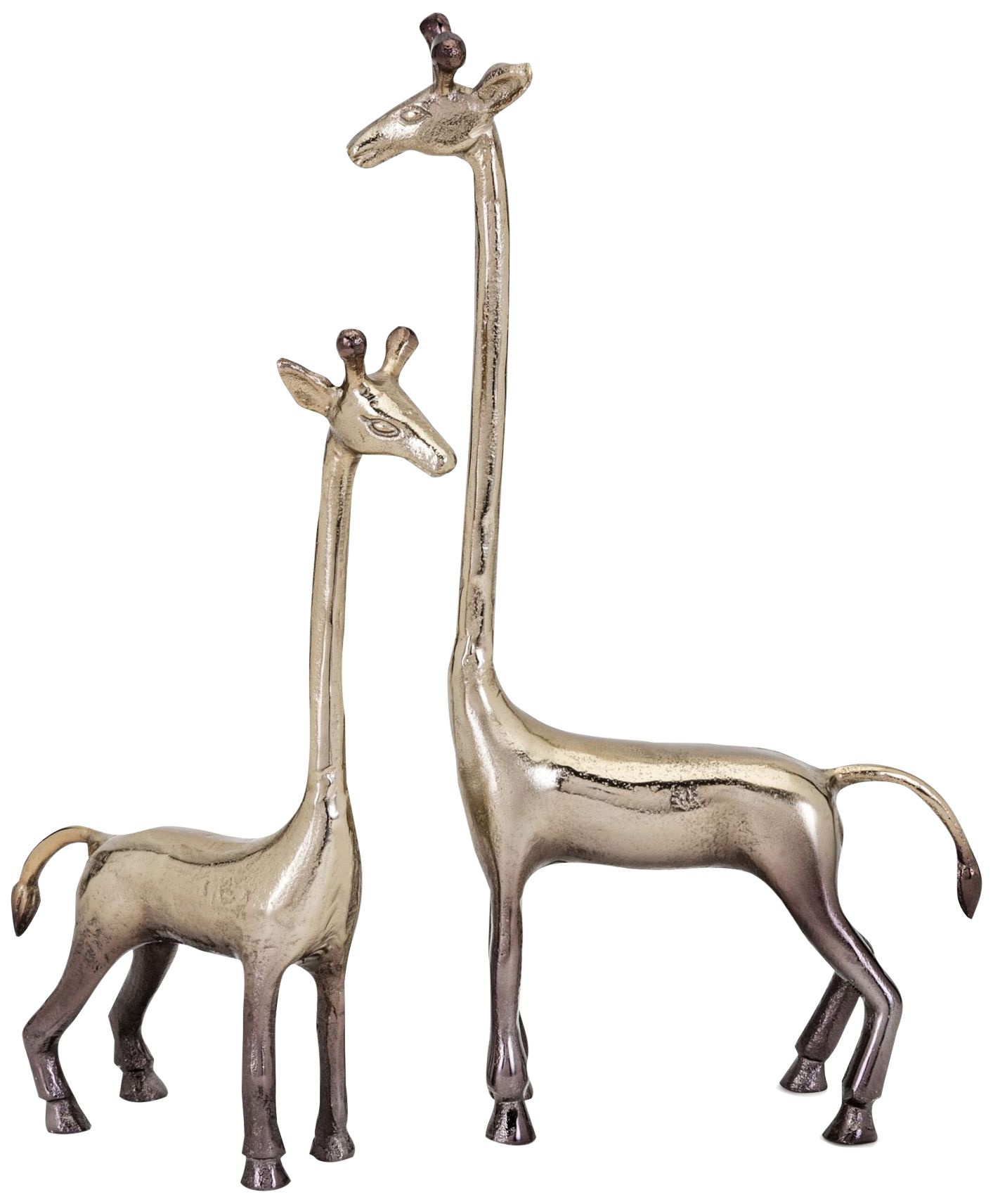 Diagle Copper Aluminum Giraffe Decorative Statues Set of 2