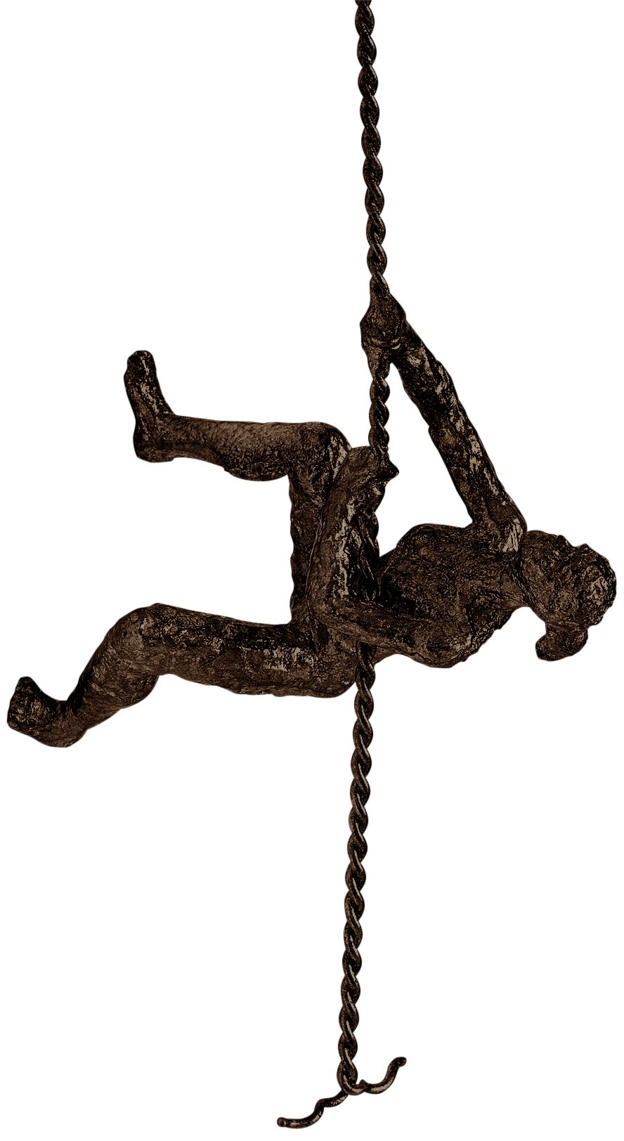 Climbing Woman 42" High Bronze Metal Wall Sculpture