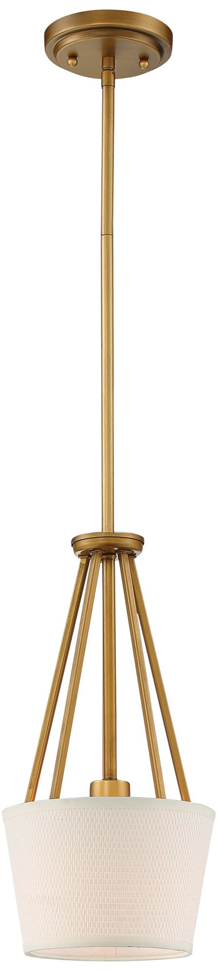 Seneca 8" Wide Natural Brass Mini Pendant Light