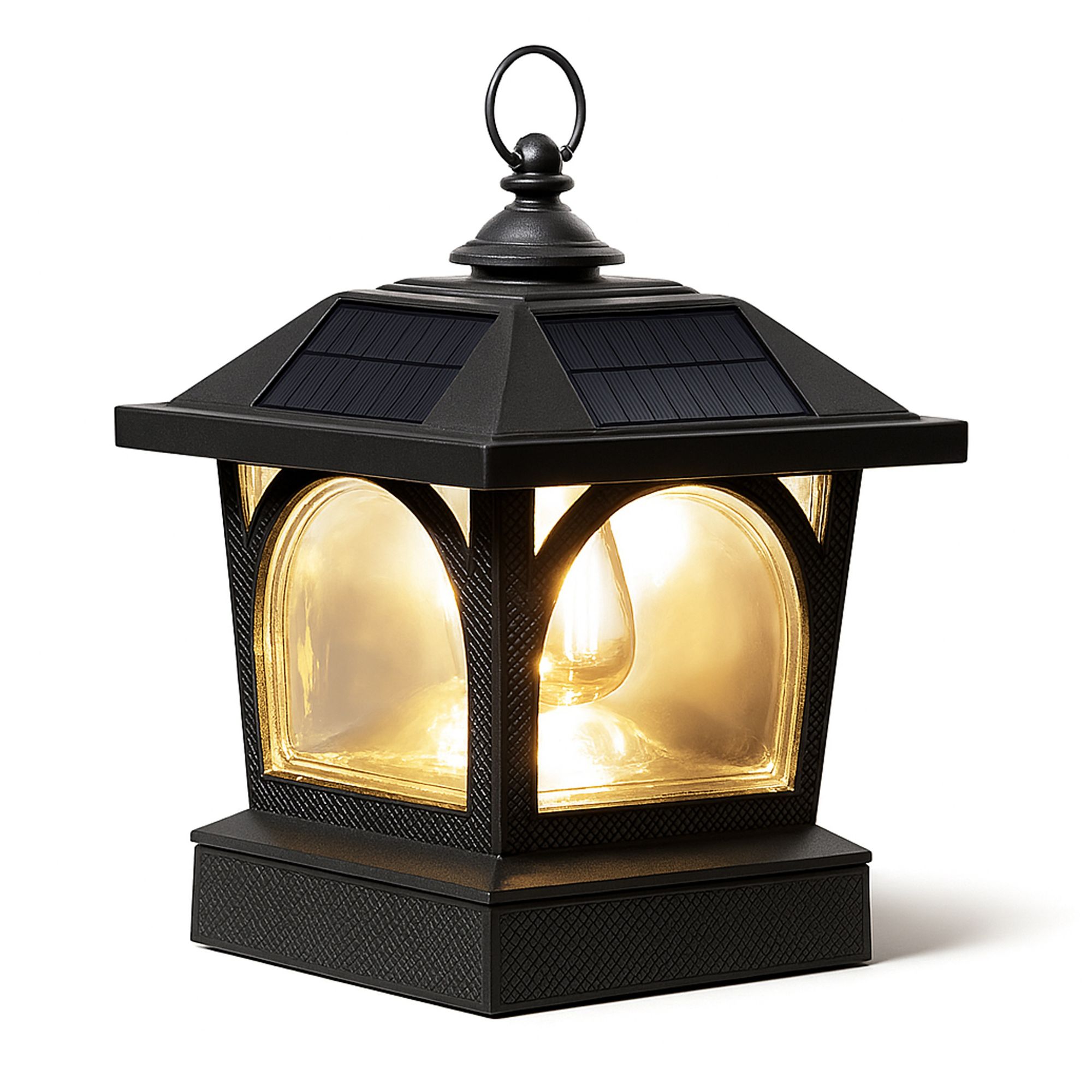 Classy Caps Edison Solar Lantern/post Cap