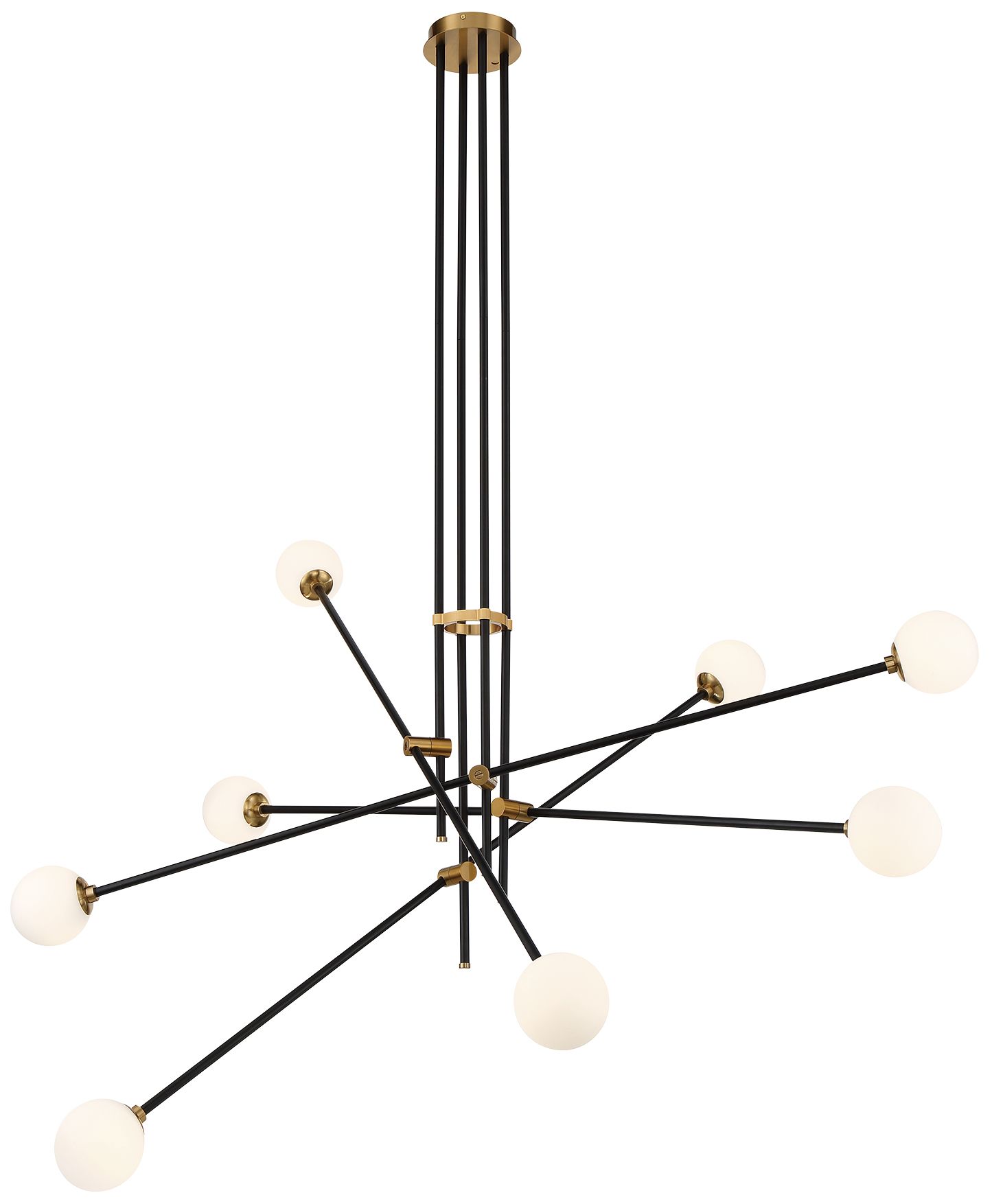 George Kovacs Cosmet 8-light Coal And Aged Brass Pendant