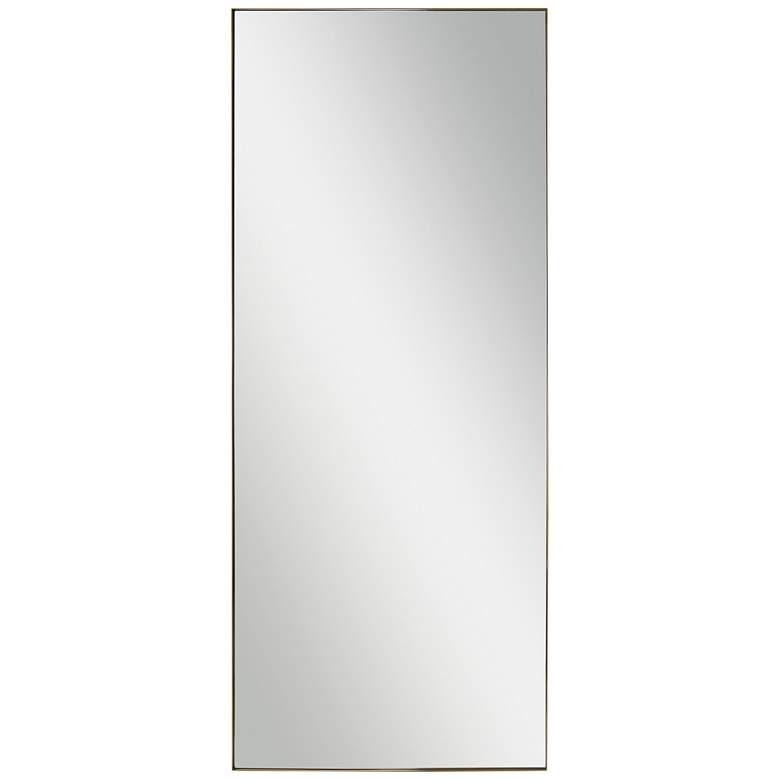 Image 3 Geranium Antique Brass 30" x 72" Rectangular Floor Mirror