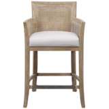 Uttermost Encore 26&quot; Natural Wood and Rattan Counter Stool