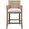 Uttermost Encore 26" Natural Wood and Rattan Counter Stool