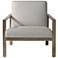 Uttermost Wills Warm Gray Oatmeal Woven Fabric Accent Chair