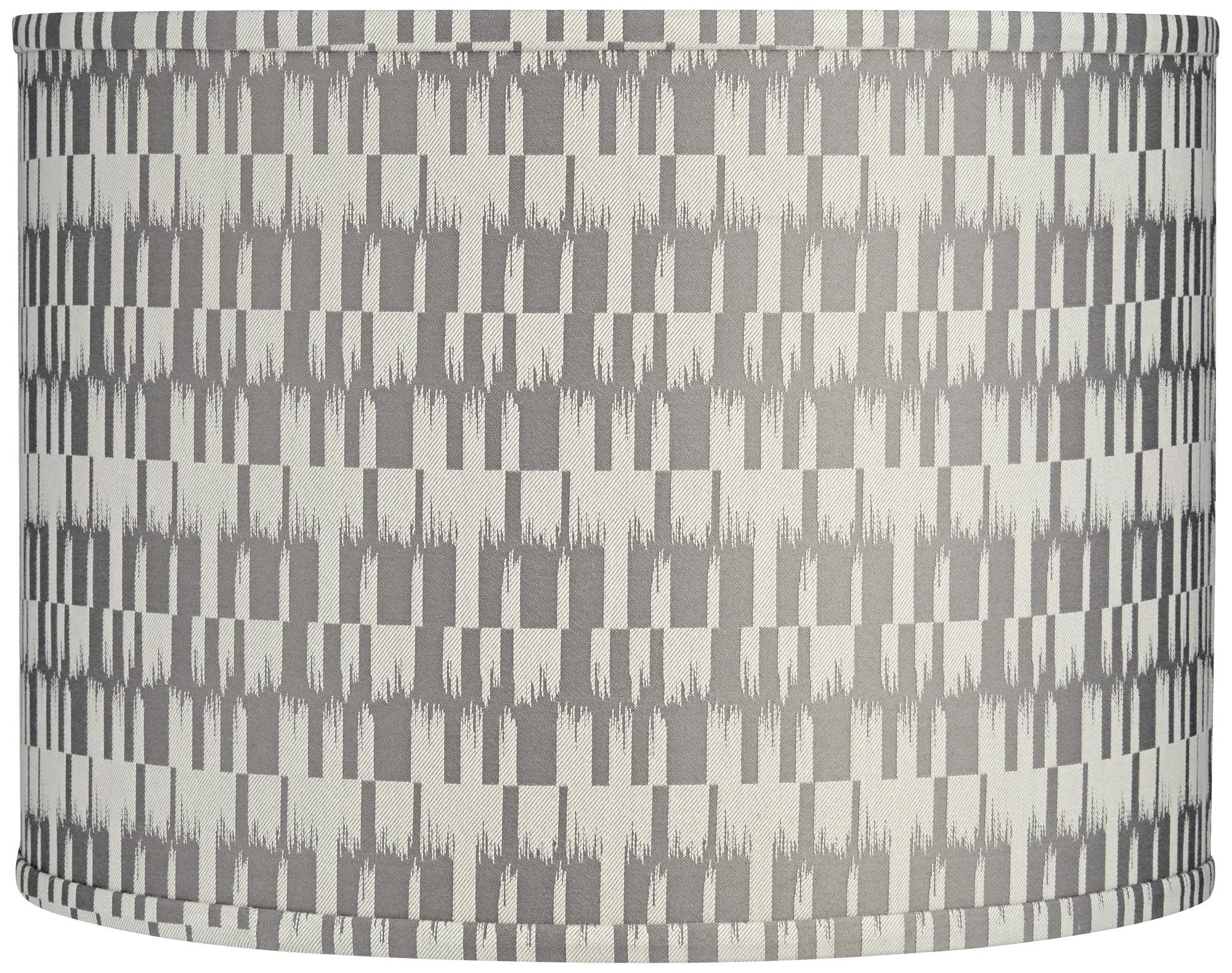 Gray and Cream Drum Lamp Shade 15x15x11 (Spider)