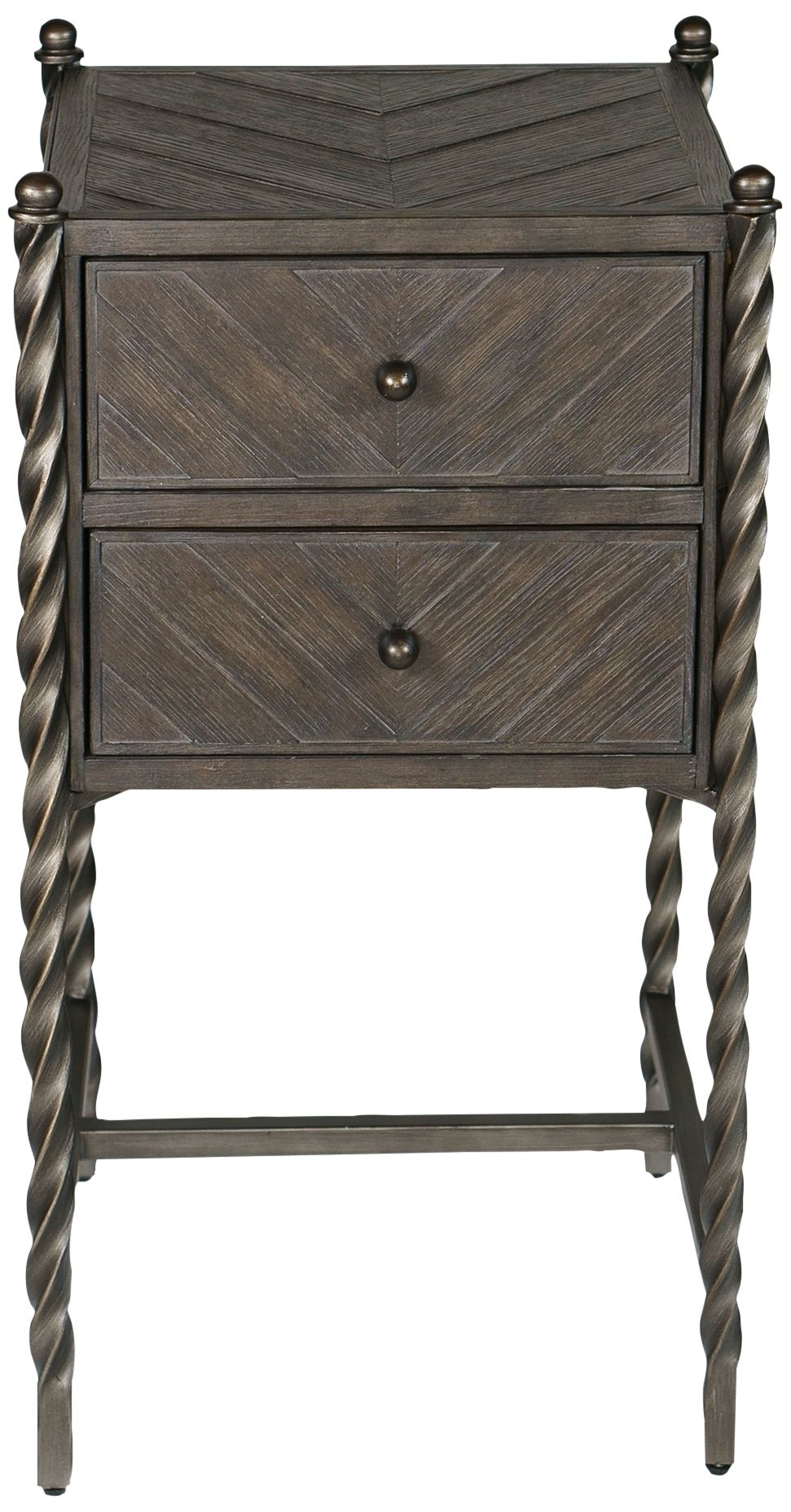 Uttermost Hagar 15"W Charcoal Brown 2-Drawer Accent Table