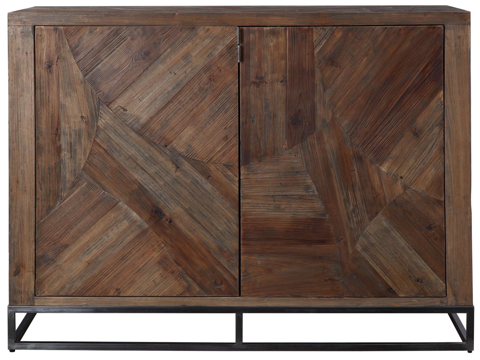 Uttermost Evros 52 Wide Washed Walnut 2 Door Accent Cabinet