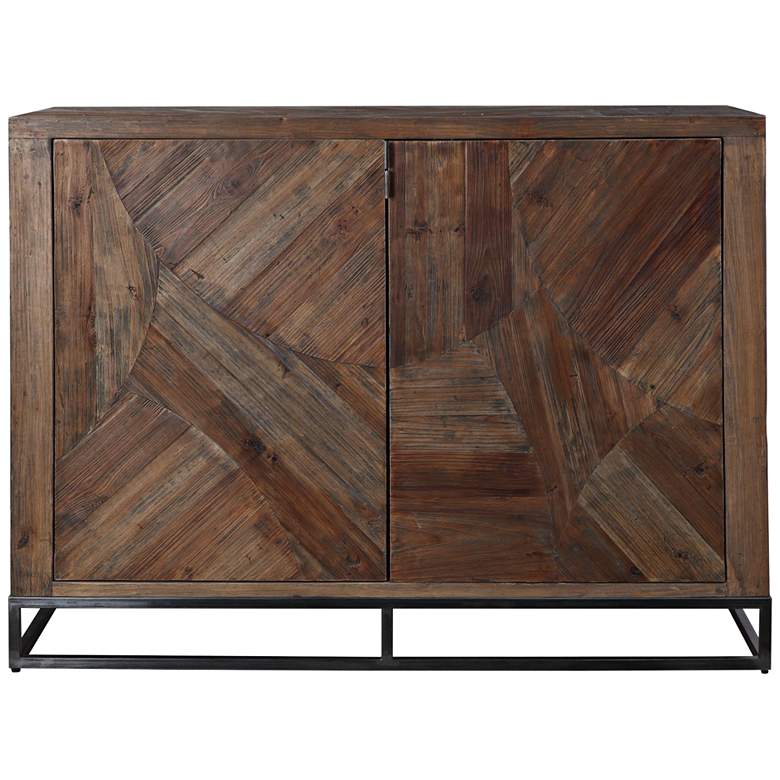 Uttermost Evros 52&quot; Wide Washed Walnut 2-Door Accent Cabinet