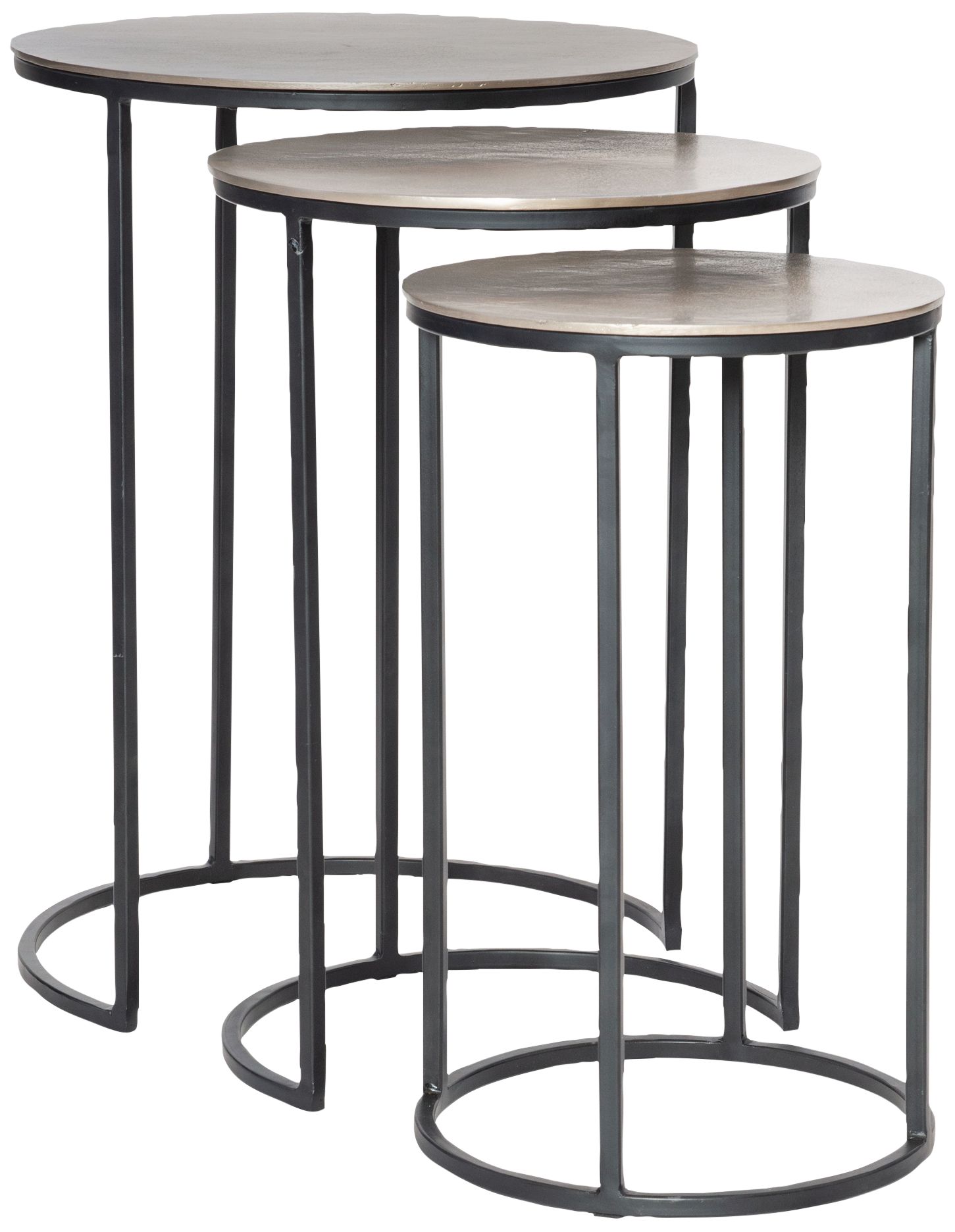 Uttermost Erik 17" Wide Aged Black Nesting Tables Set of 3 78D35