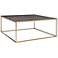 Uttermost Trebon 38" Wide Charcoal Gray and Brass Coffee Table