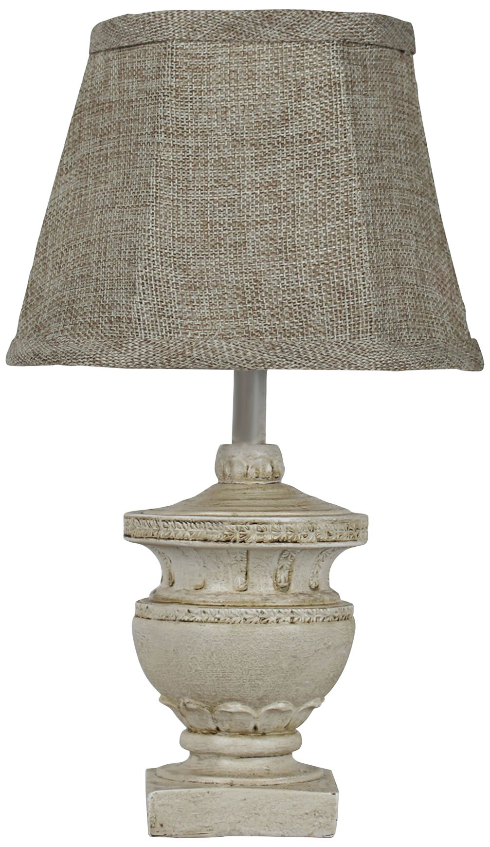 Capri 12" High Antique White Urn Accent Table Lamp