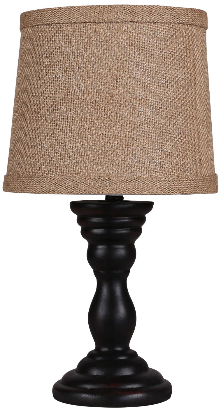 Randolph 12" High Black Pedestal Accent Table Lamp