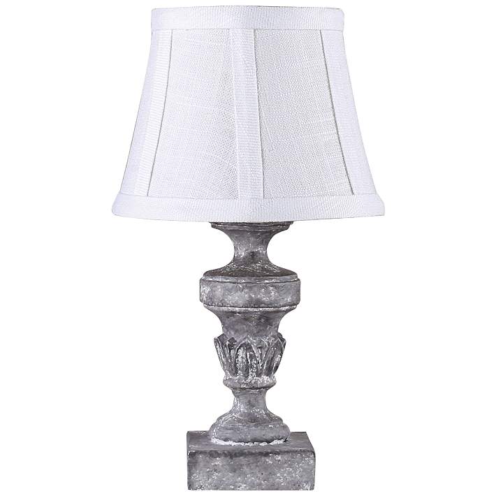 Luxemburg 14 High Light Gray Pedestal, Formal Table Lamps