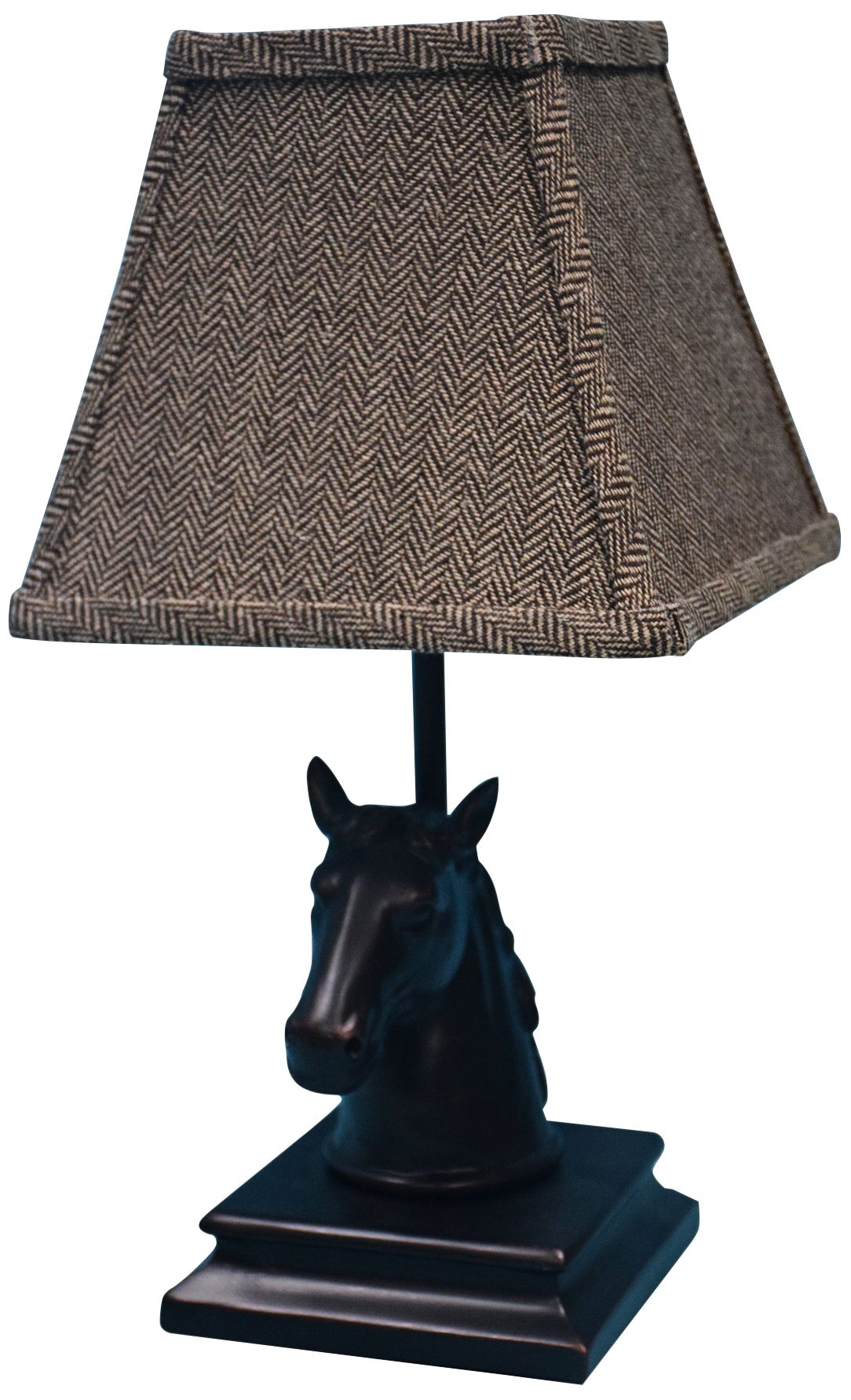 Champion 14" High Black Horse Accent Table Lamp