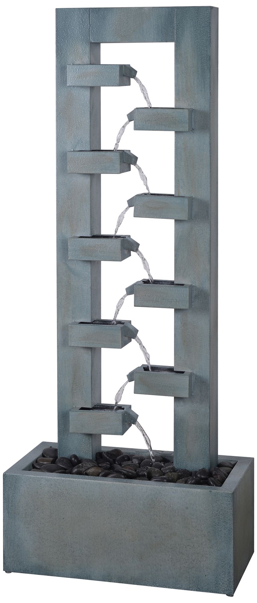 Stanton 51" High Dusty Blue Waterfall Water Chain Fountain