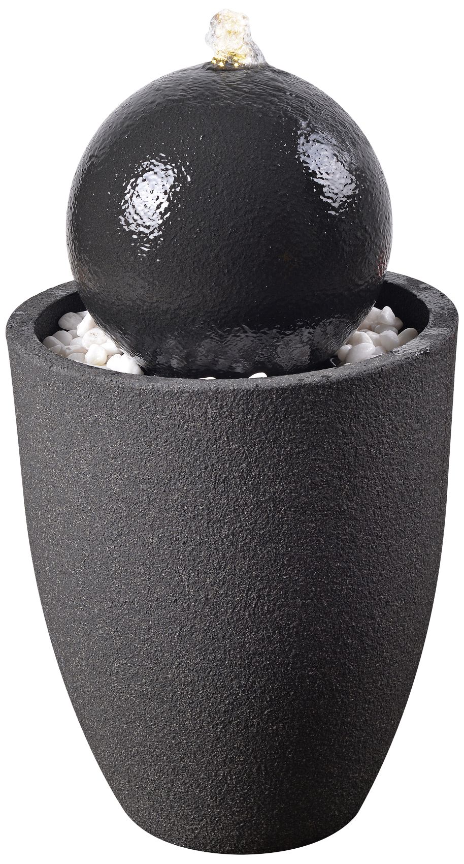 Aster 25" High Patio Bubbler Fountain with LED Light