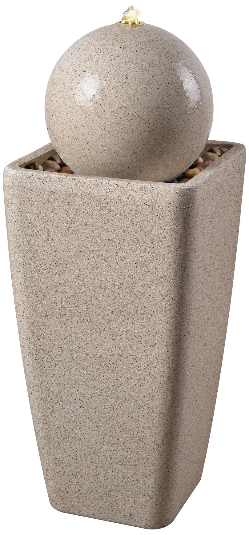 Snapdragon 30 1/2"H White Sand LED Outdoor Floor Fountain