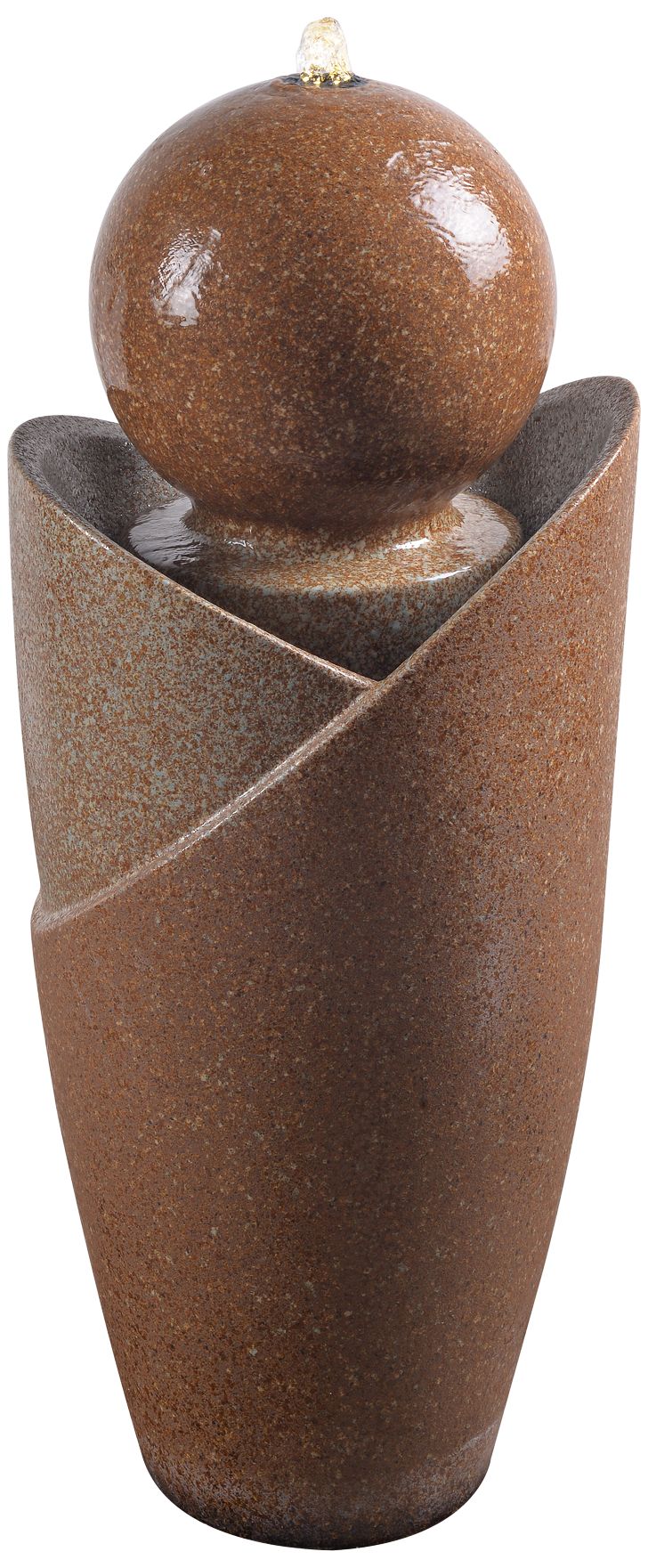Catarina 34 1/4" High Umber Ceramic Patio Bubbler Fountain