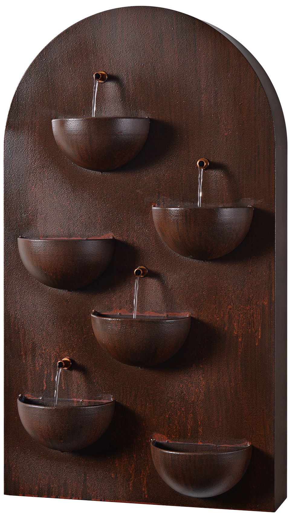 Silva 31 1/4" High Rust Finish Metal Wall Fountain