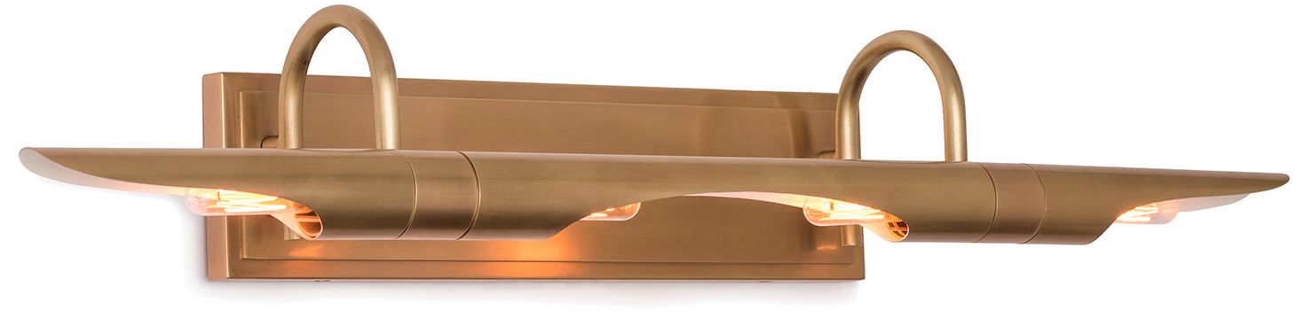 Redford 32" Wide Natural Brass 4-Light LED Picture Light