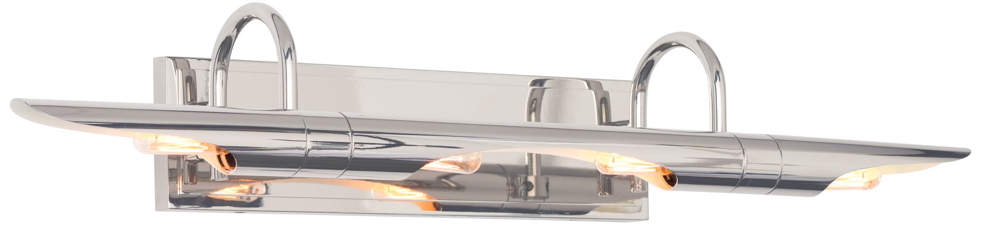 Redford 32" Wide Polished Nickel 4-Light LED Picture Light