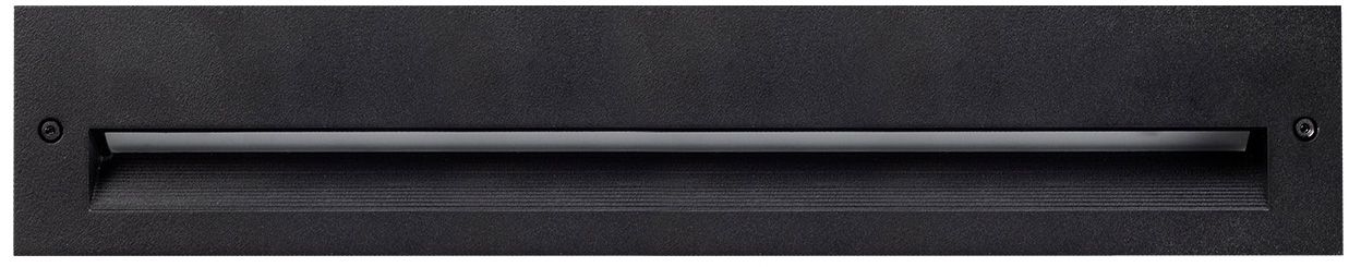 Newport 19 1/4"W Matte Black LED Outdoor Recessed Step Light