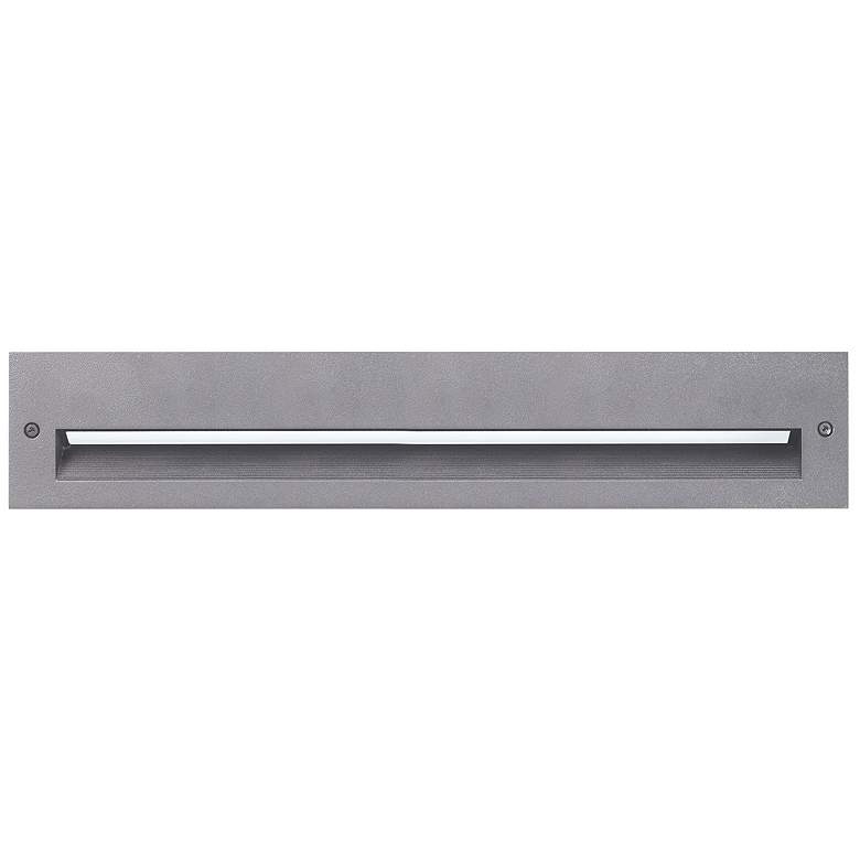 Newport 19 1/4&quot; Wide Gray LED Outdoor Recessed Step Light