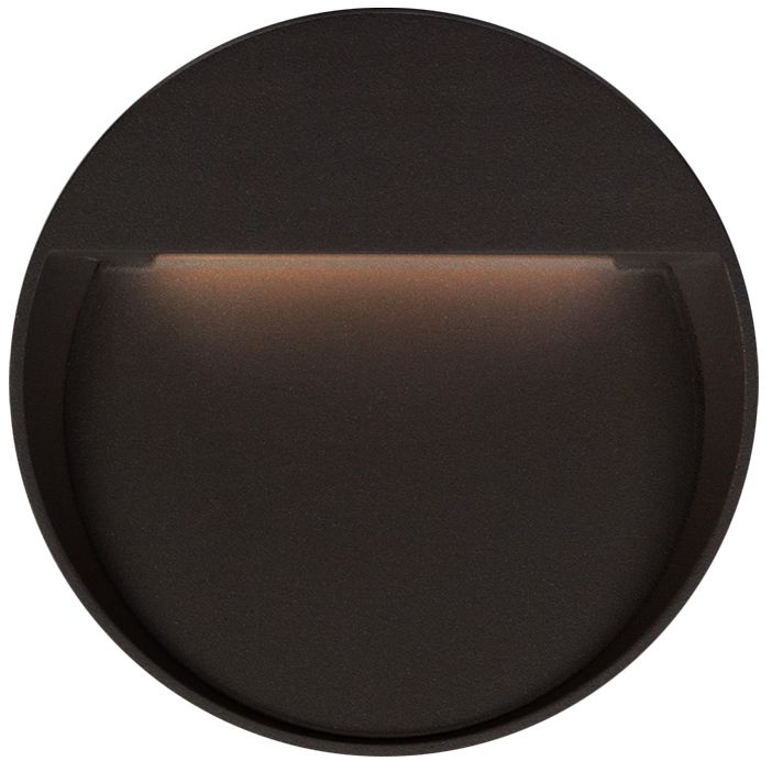 Mesa 5 3/4" Round Black LED Outdoor Step Light