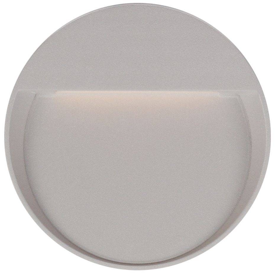 Mesa 8 3/4" Round Gray LED Outdoor Step Light