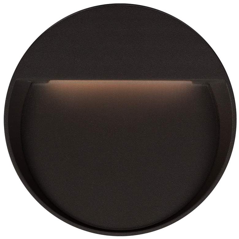Image 1 Mesa 10 3/4" Round Black LED Outdoor Step Light