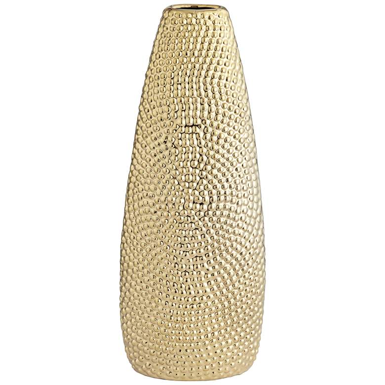 Golden 15&quot; High Ceramic Decorative Vase