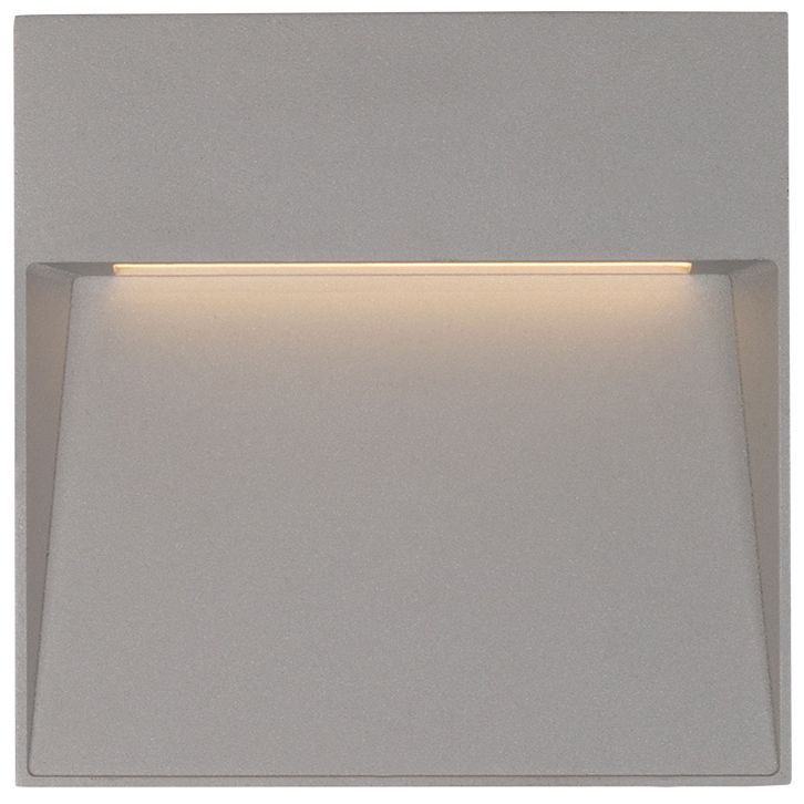 Casa 4 1/2" Square Gray LED Outdoor Step Light