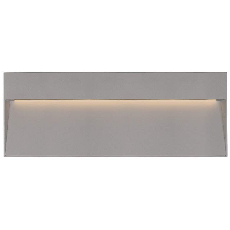 Casa 12&quot; Wide Gray Horizontal LED Outdoor Step Light
