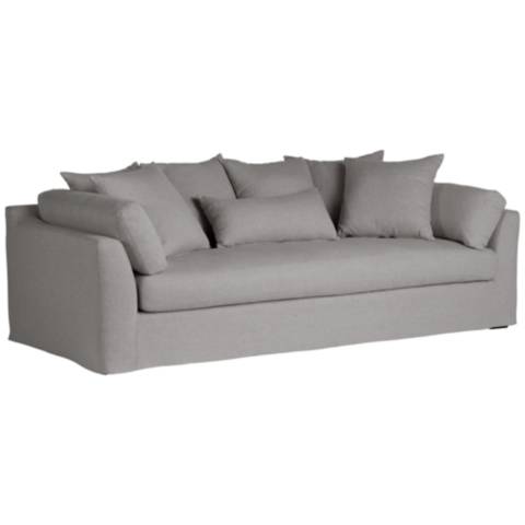 Shop Chateau 99" Wide Slate Gray Fabric Slipcover Sofa - #78J83 | Lamps Plus from Lamps Plus on Openhaus