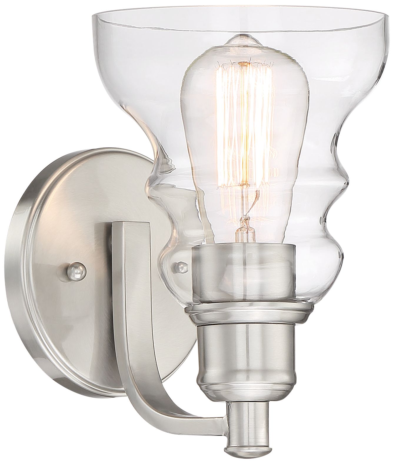 Waterbury 9" High Brushed Nickel Wall Sconce