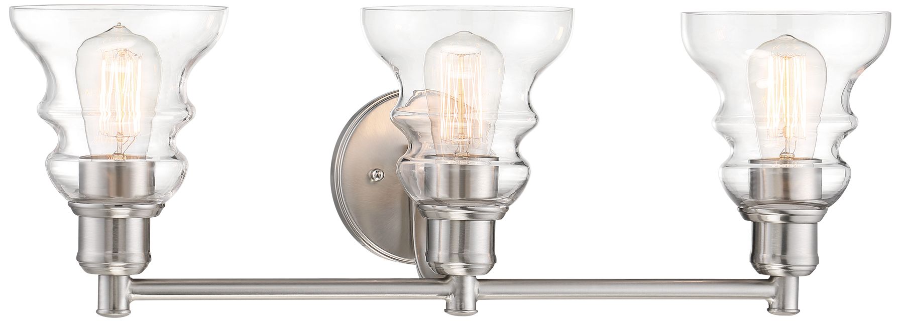 Waterbury 25" Wide Brushed Nickel 3-Light Bath Light