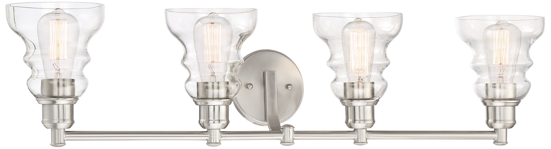 Waterbury 35" Wide Brushed Nickel 4-Light Bath Light