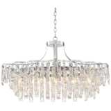 Villette 31 1/2&quot; Wide Chrome and Crystal Oval Chandelier