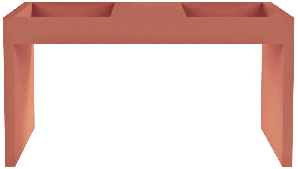 Marine 26 3/4"W Ceramic Pink Coffee Table w/ Magazine Shelf