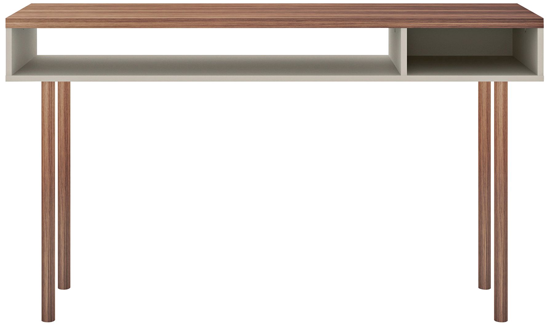 Windsor 47 1/4"W Off-White and Natural 2-Shelf Console Table