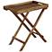 Perry 27" Wide Natural Wood Outdoor Folding Tray