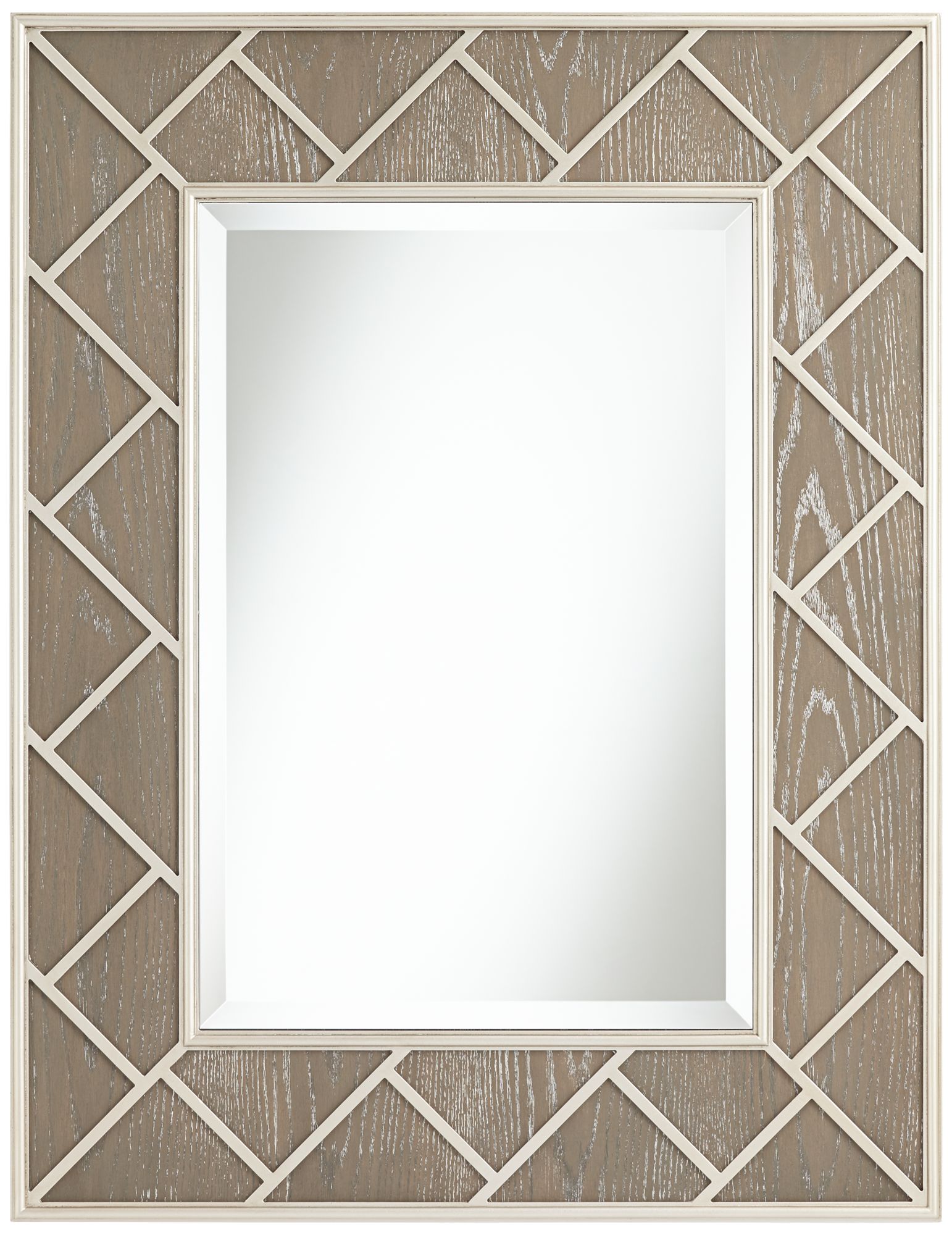 Vera 29 1/2" x 37 3/4" Grey Oak Rectangular Mirror